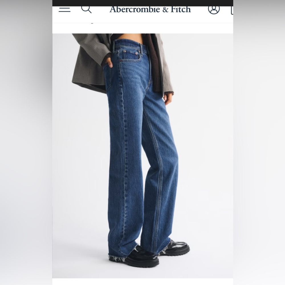 Abercrombie & Fitch - the 90s relaxed, jean, - high-rise - Blue Jeans 26/2